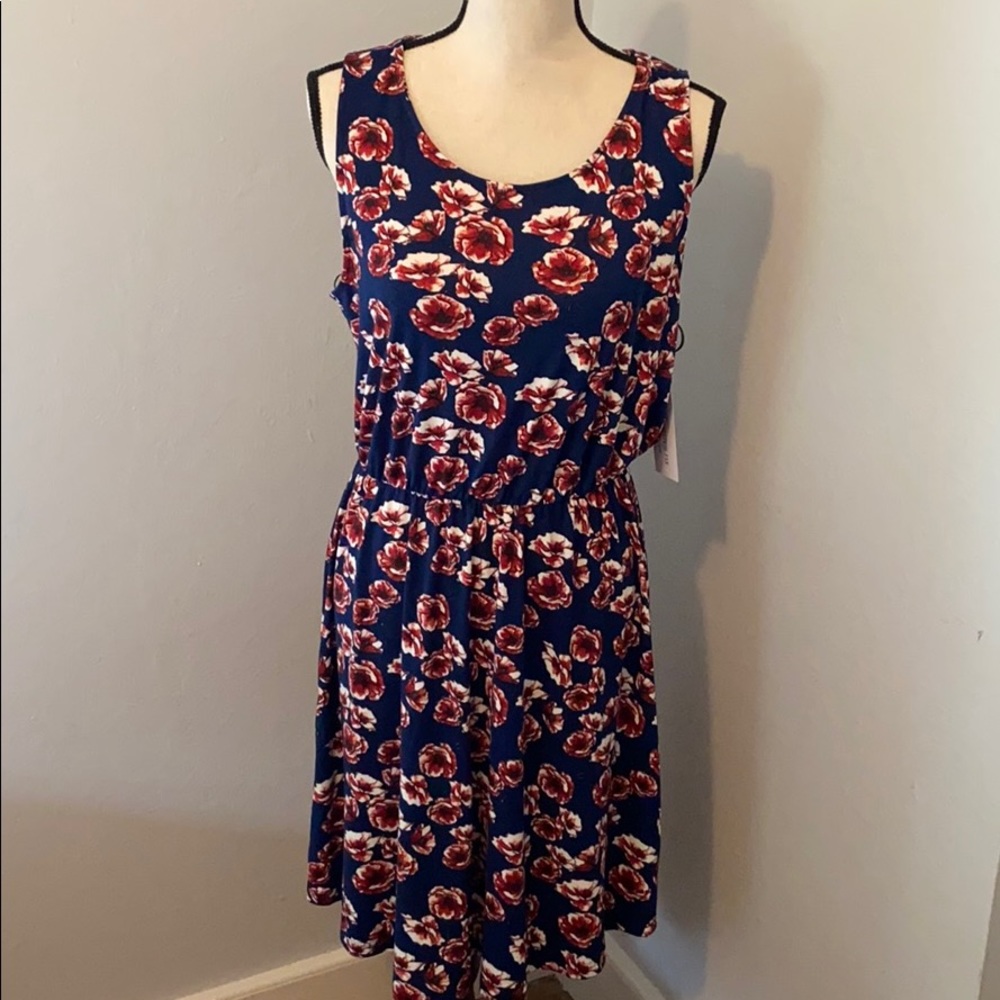 French Gray Evelyn Floral Knit Dress